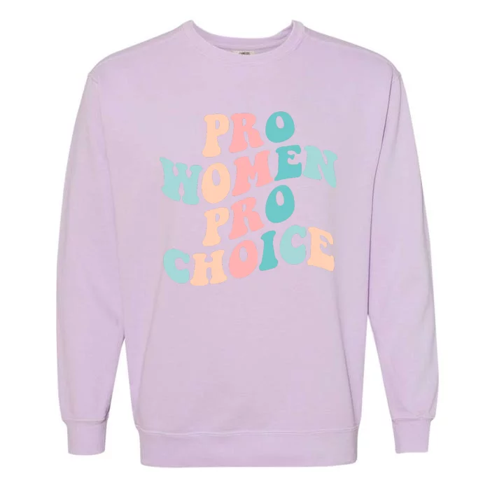 Pro Choice Equal Rights Feminist Retro Garment-Dyed Sweatshirt