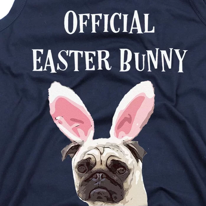 Pug Cute Easter Bunny Tank Top