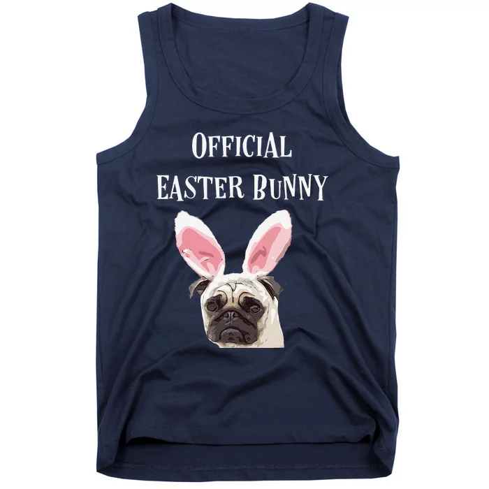 Pug Cute Easter Bunny Tank Top