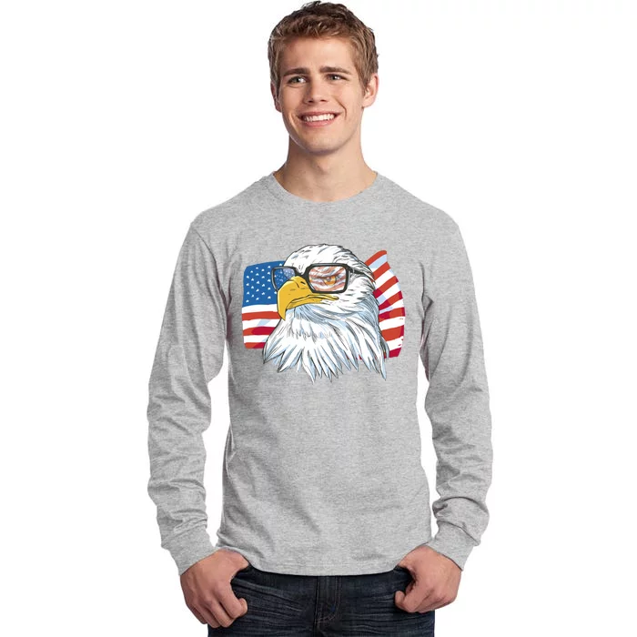 Patriot Cool Eagle USA Flag Tall Long Sleeve T-Shirt