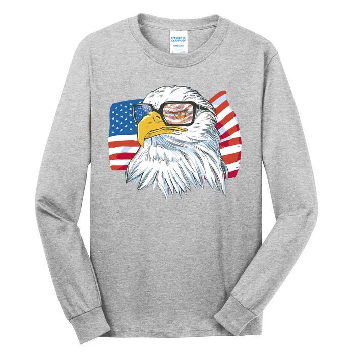 Patriot Cool Eagle USA Flag Tall Long Sleeve T-Shirt