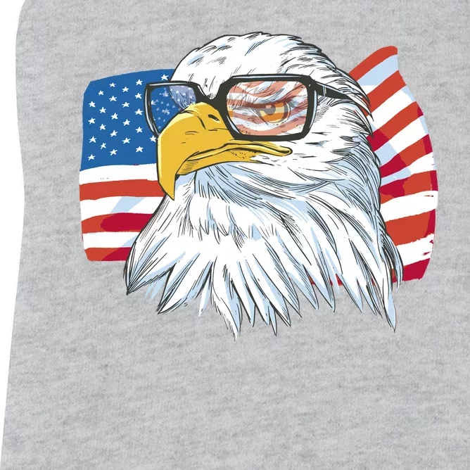 Patriot Cool Eagle USA Flag Women's Racerback Tank