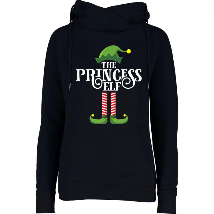 Princess Cute Elf Matching Family Group Christmas Party Womens Funnel Neck Pullover Hood