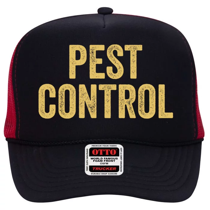 Pest Control Exterminator Halloween Costume Cool Gift High Crown Mesh Trucker Hat