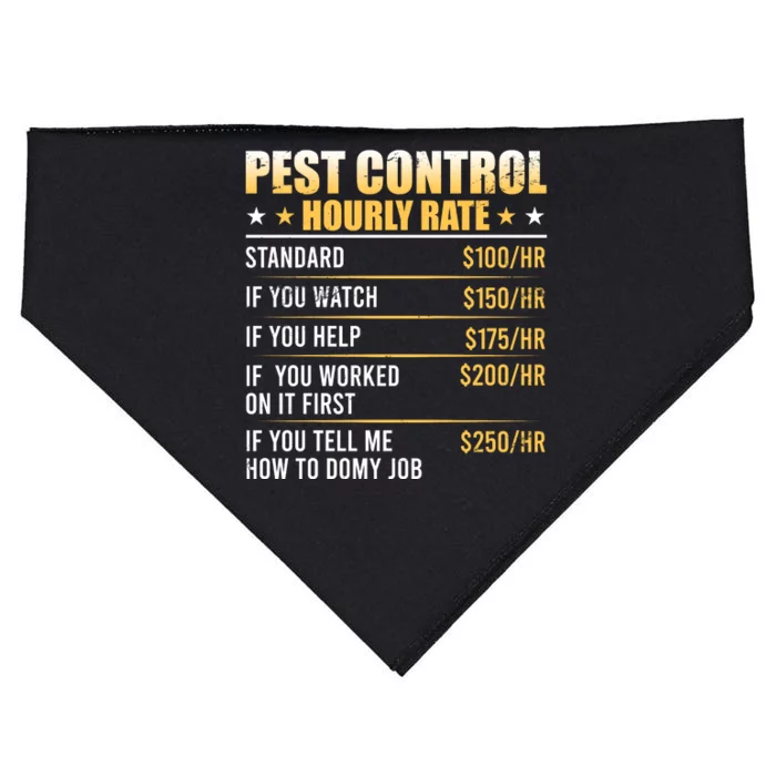 Pest Control Exterminator Pest Controller Hourly Rate USA-Made Doggie Bandana