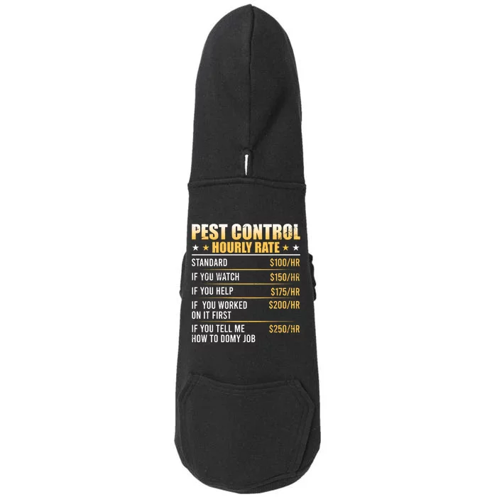 Pest Control Exterminator Pest Controller Hourly Rate Doggie 3-End Fleece Hoodie