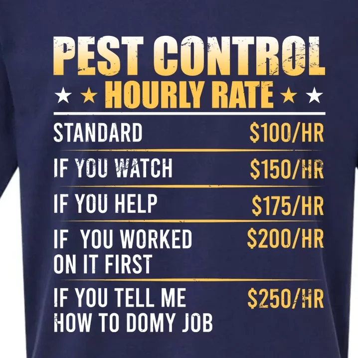 Pest Control Exterminator Pest Controller Hourly Rate Sueded Cloud Jersey T-Shirt