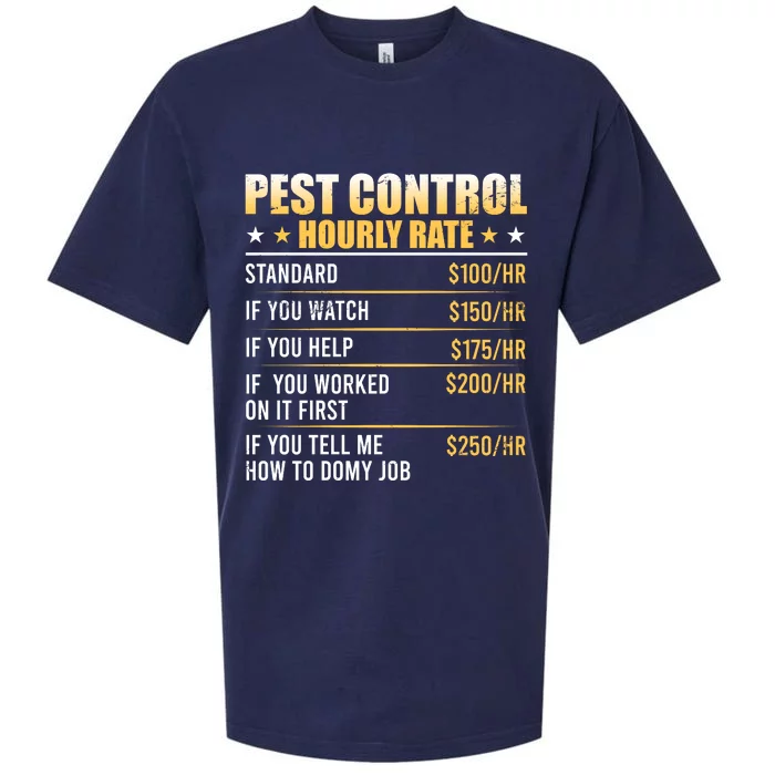 Pest Control Exterminator Pest Controller Hourly Rate Sueded Cloud Jersey T-Shirt