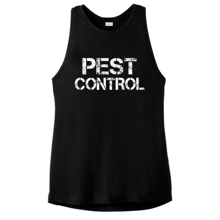 Pest Control Exterminator Halloween costume Ladies Tri-Blend Wicking Tank