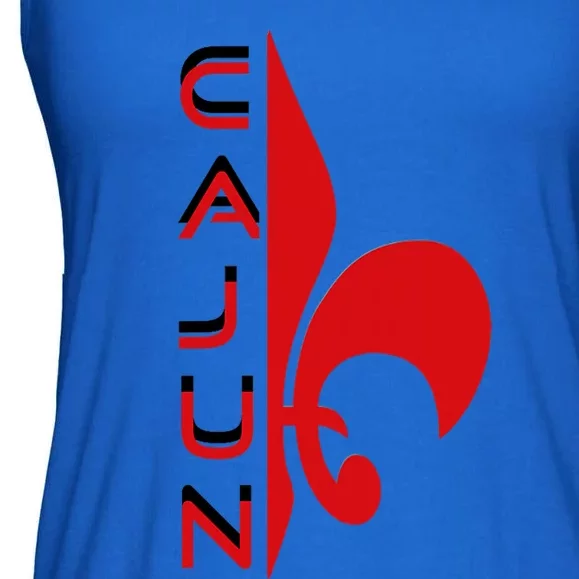 Proud Cajun Fleur Louisiana Pride State Symbol Ladies Essential Flowy Tank