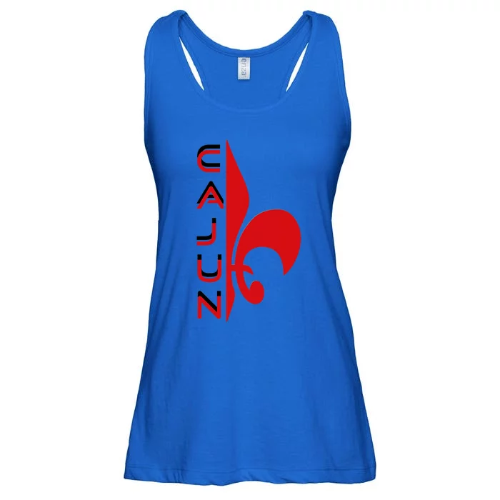 Proud Cajun Fleur Louisiana Pride State Symbol Ladies Essential Flowy Tank