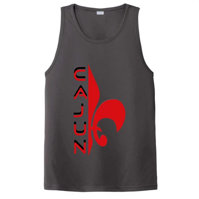 Proud Cajun Fleur Louisiana Pride State Symbol Performance Tank