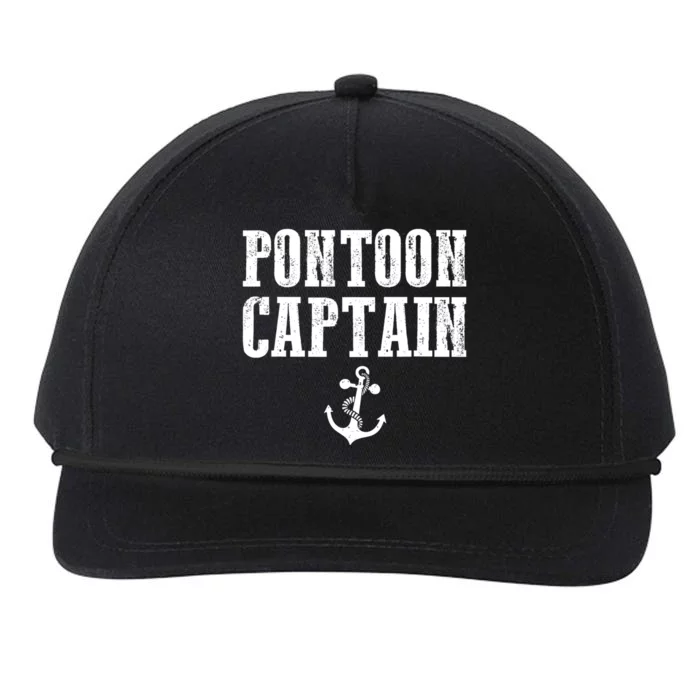 Pontoon Captain Funny Pontoon Shirt For Men And Women Snapback Five-Panel Rope Hat