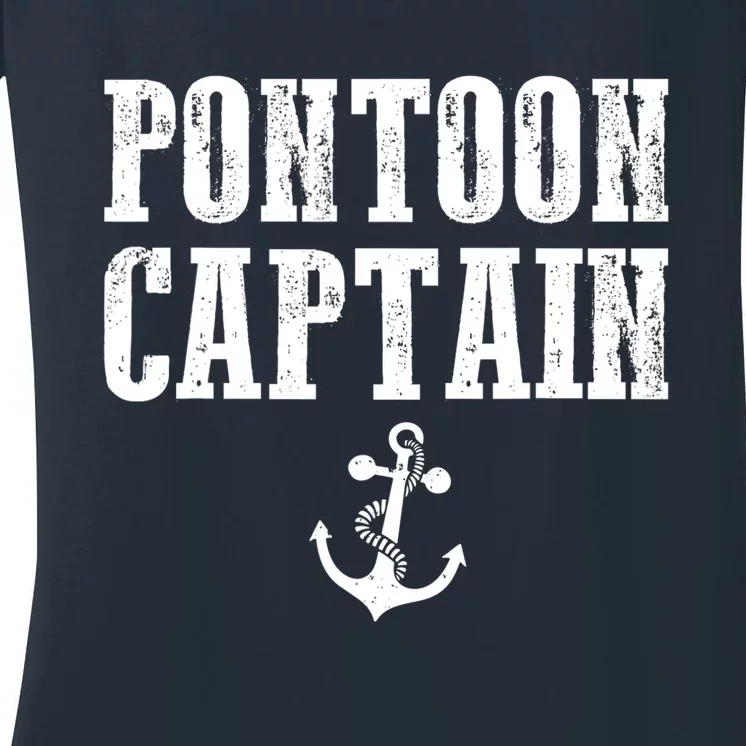 Pontoon Captain Funny Pontoon Shirt For Men And Women Women's V-Neck T-Shirt