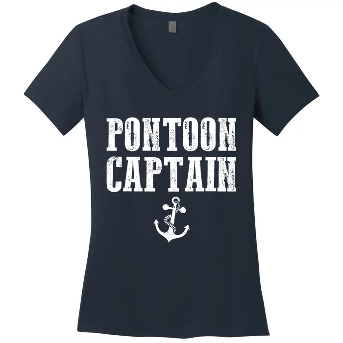 Pontoon Captain Funny Pontoon Shirt For Men And Women Women's V-Neck T-Shirt