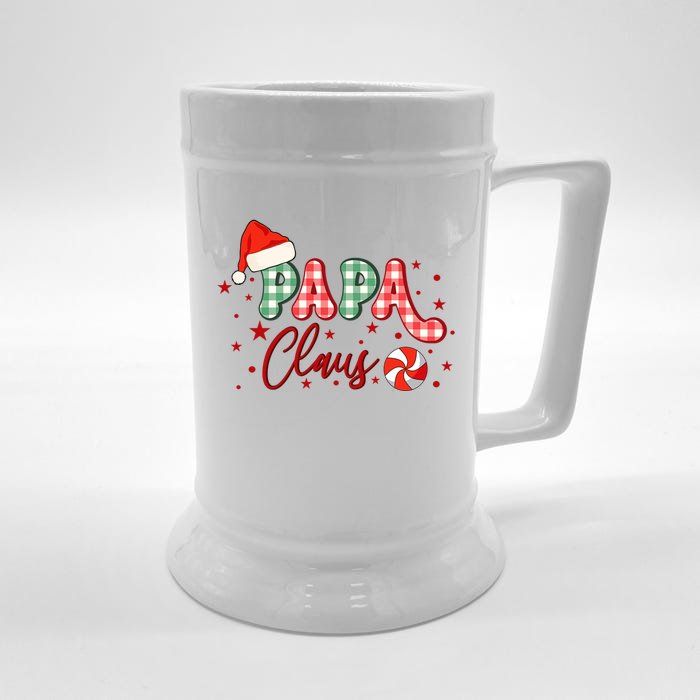 Papa Claus Funny Gift Funny Santa Christmas Gift Front & Back Beer Stein