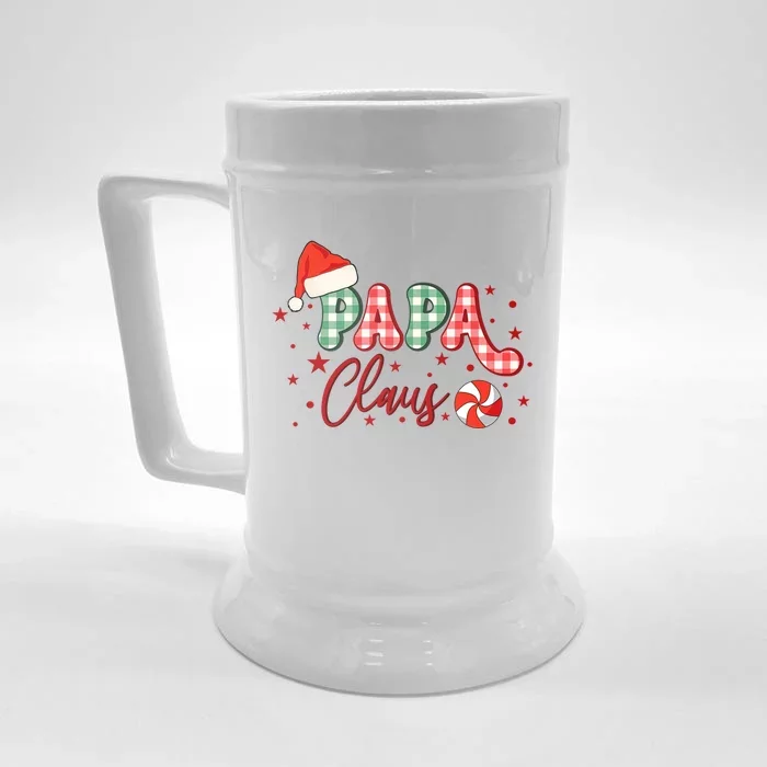 Papa Claus Funny Gift Funny Santa Christmas Gift Front & Back Beer Stein