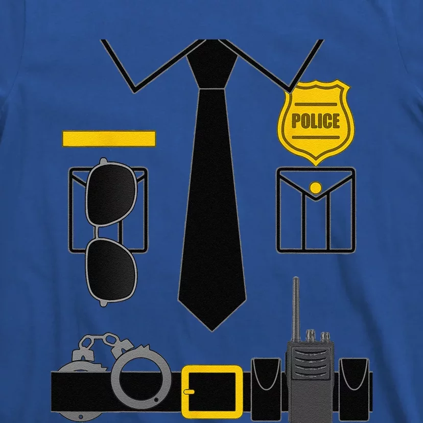 Police Costume For &S Halloween Police Officer T-Shirt