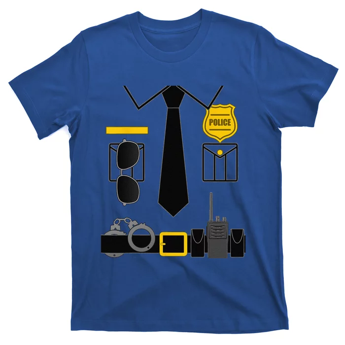 Police Costume For &S Halloween Police Officer T-Shirt