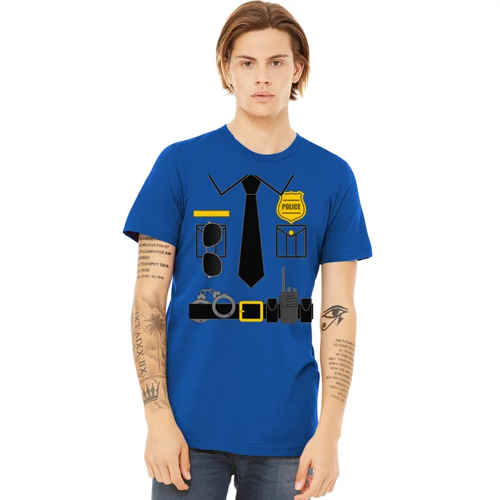 Police Costume For &S Halloween Police Officer Premium T-Shirt