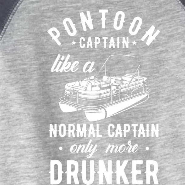 Pontoon Captain Funny Pontoon Captain Drunker Toddler Fine Jersey T-Shirt