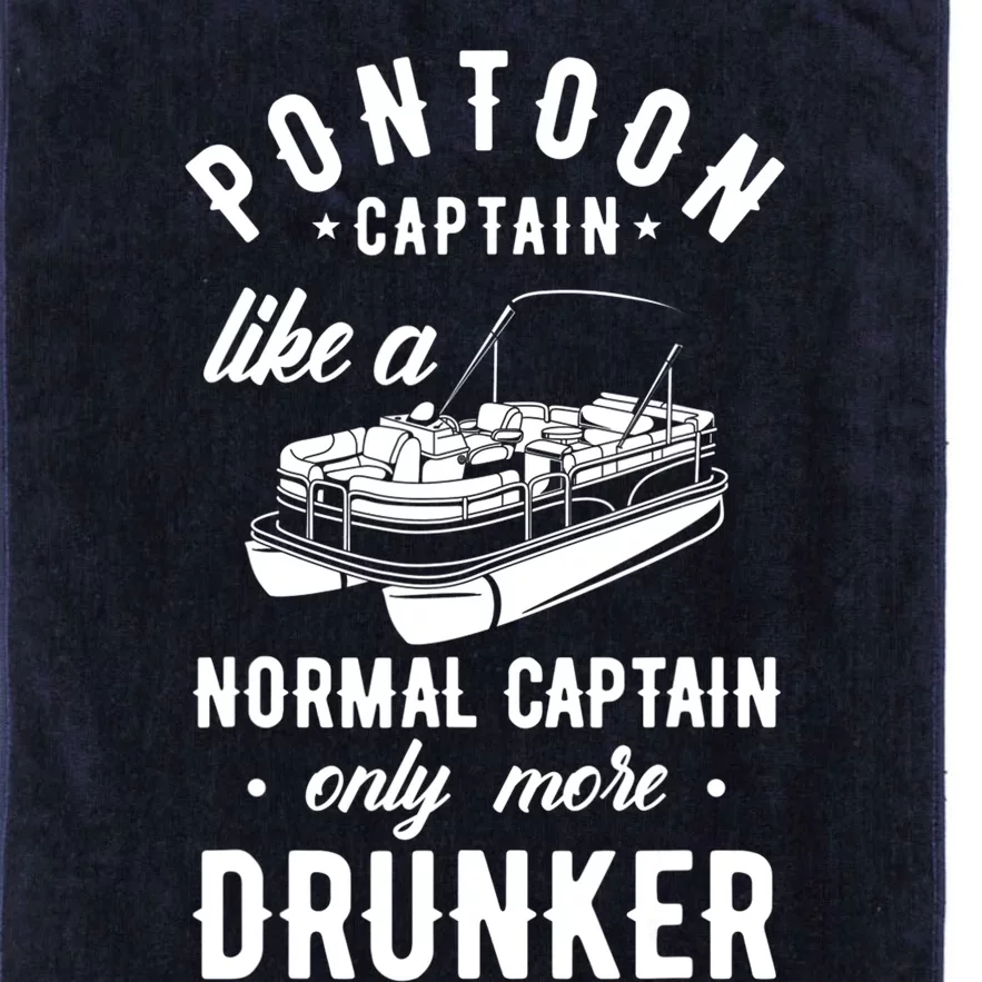 Pontoon Captain Funny Pontoon Captain Drunker Platinum Collection Golf Towel