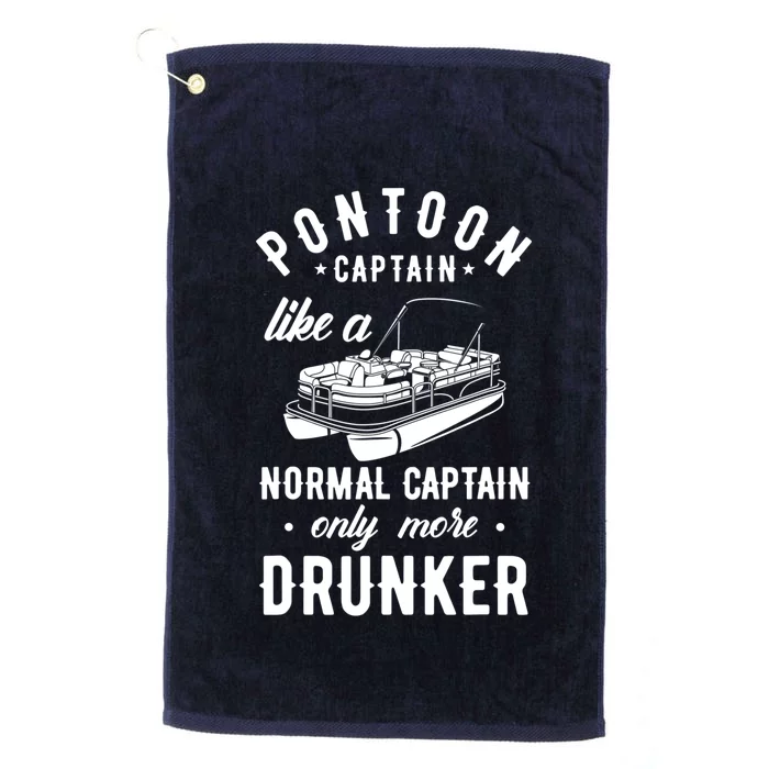 Pontoon Captain Funny Pontoon Captain Drunker Platinum Collection Golf Towel