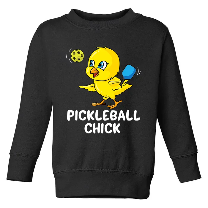 Pickleball Chick, funny pickleball Toddler Sweatshirt