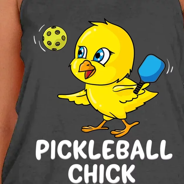 Pickleball Chick, funny pickleball Women's Knotted Racerback Tank