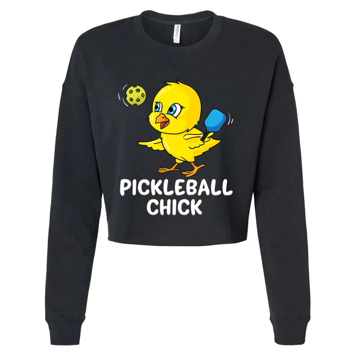 Pickleball Chick, funny pickleball Cropped Pullover Crew