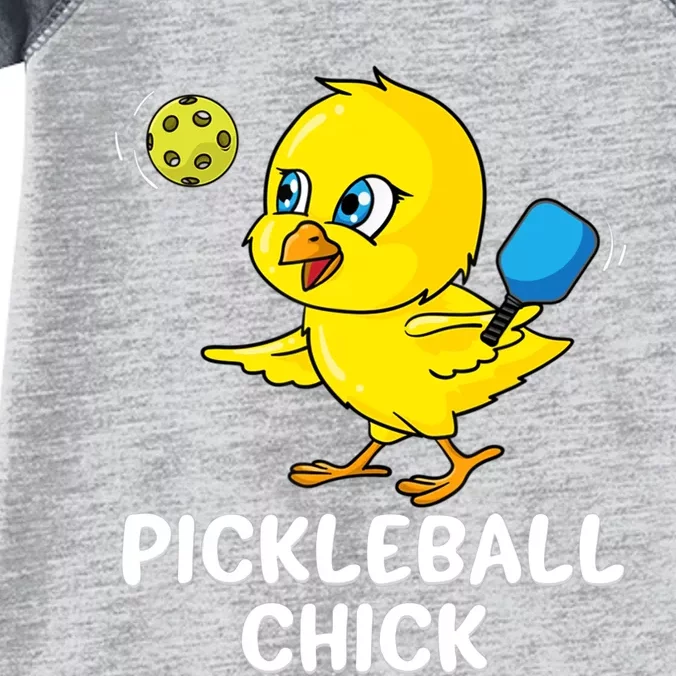 Pickleball Chick, funny pickleball Infant Baby Jersey Bodysuit