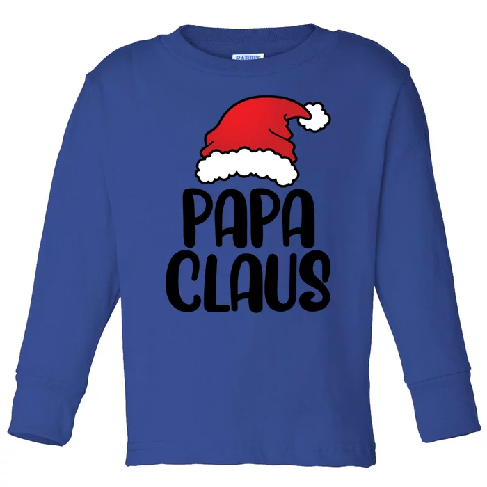 Papa Claus Family Matching Christmas Father Santa Dad Gift Toddler Long Sleeve Shirt