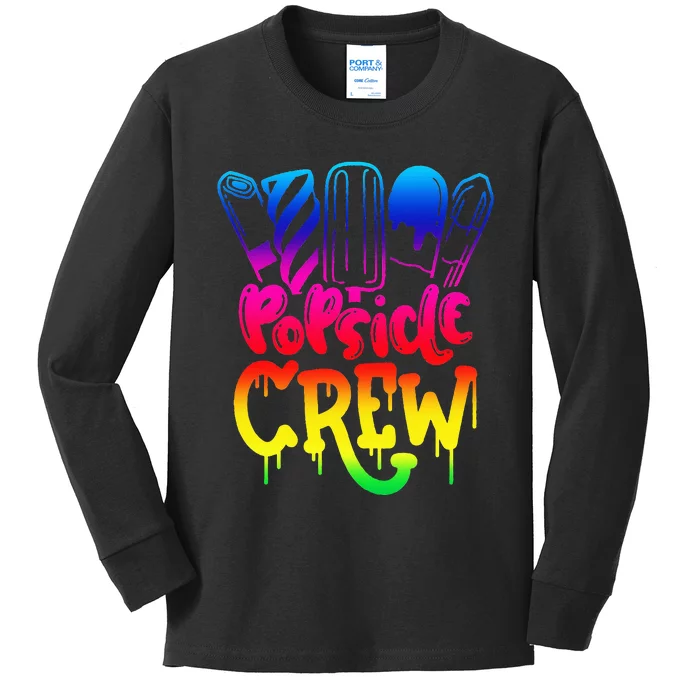 Popsicle Crew Fun Summertime Ice Lolly Summer Treats Kids Long Sleeve Shirt