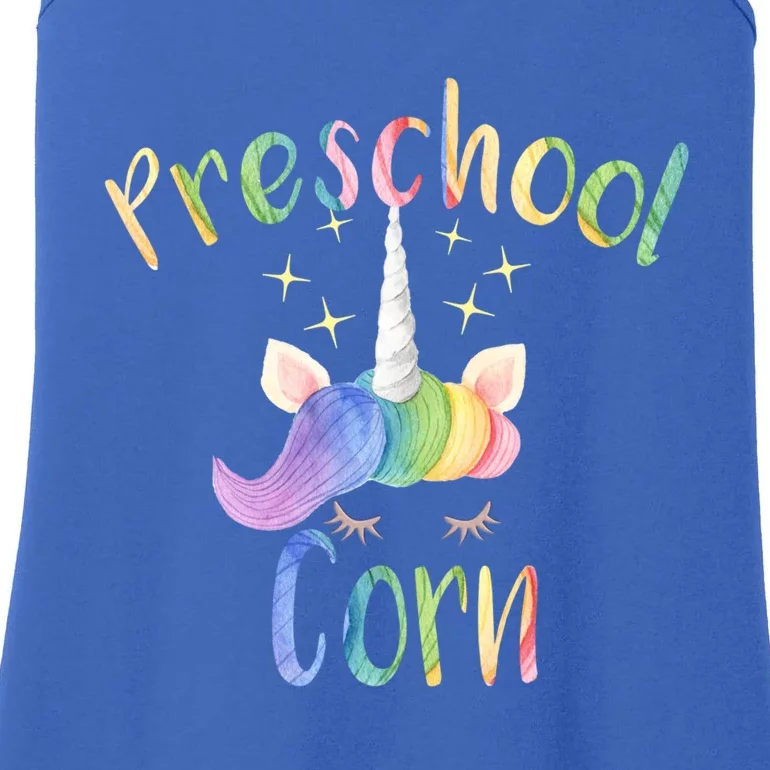 Preschool Corn Fun Unicorn Preschool Teacher Back To School Great Gift Ladies Essential Tank