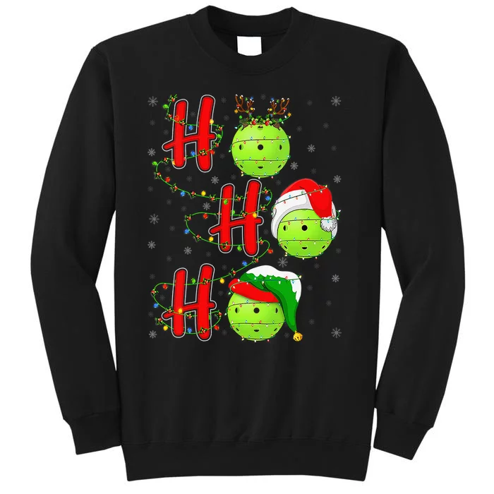 Pickleball Christmas Funny Santa Hat Holiday Ho Ho Ho Tall Sweatshirt