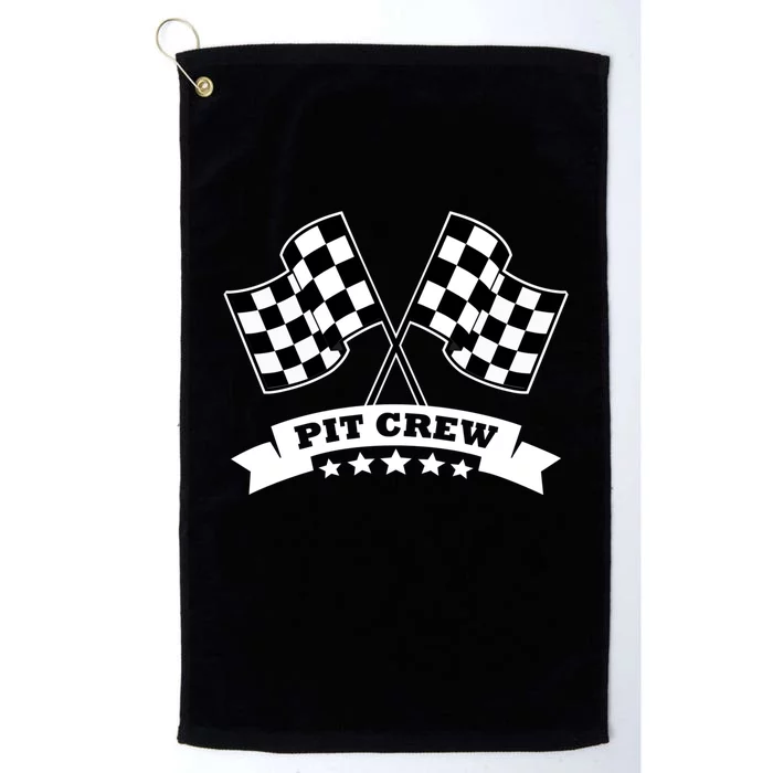 Pit Crew For Race Car Parties White Banner Platinum Collection Golf Towel