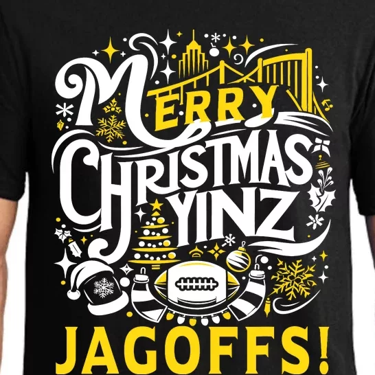 Pittsburgh Christmas Funny Yinz Jagoff Ugly Pajama Set