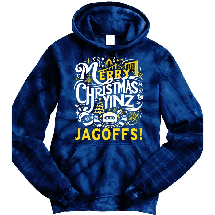 Pittsburgh Christmas Funny Yinz Jagoff Ugly Tie Dye Hoodie