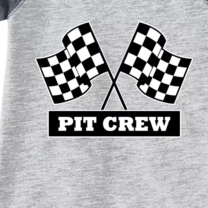 Pit Crew For Racing Party Parents Team Fast Cars Dark Infant Baby Jersey Bodysuit