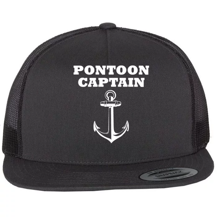 Pontoon Captain Funny Pontoon Flat Bill Trucker Hat