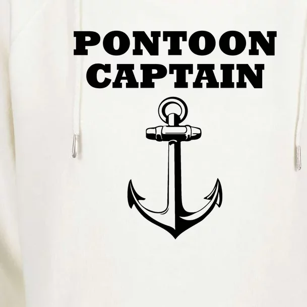 Pontoon Captain Funny Pontoon Womens Funnel Neck Pullover Hood