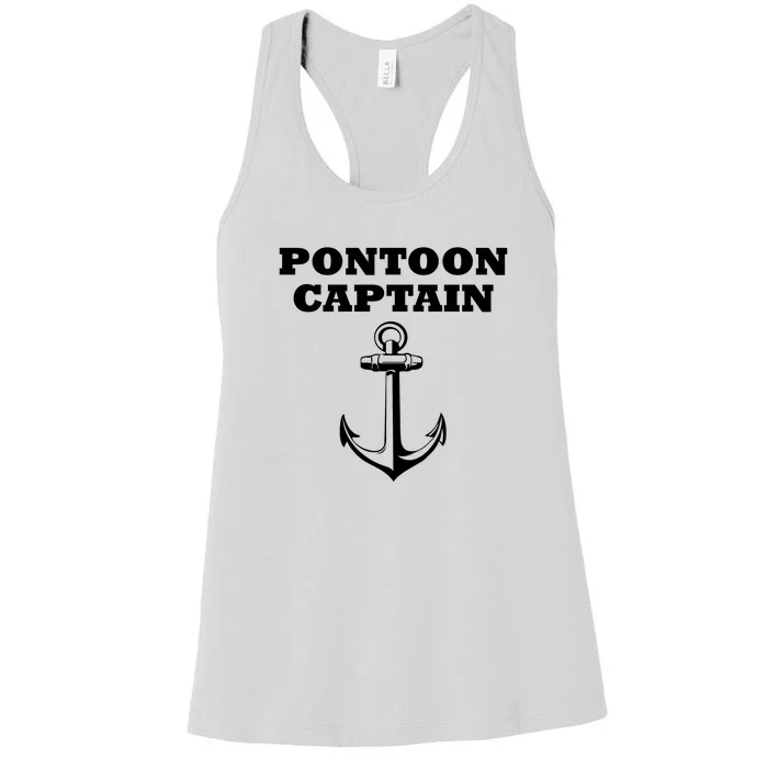 Pontoon Captain Funny Pontoon Women's Racerback Tank