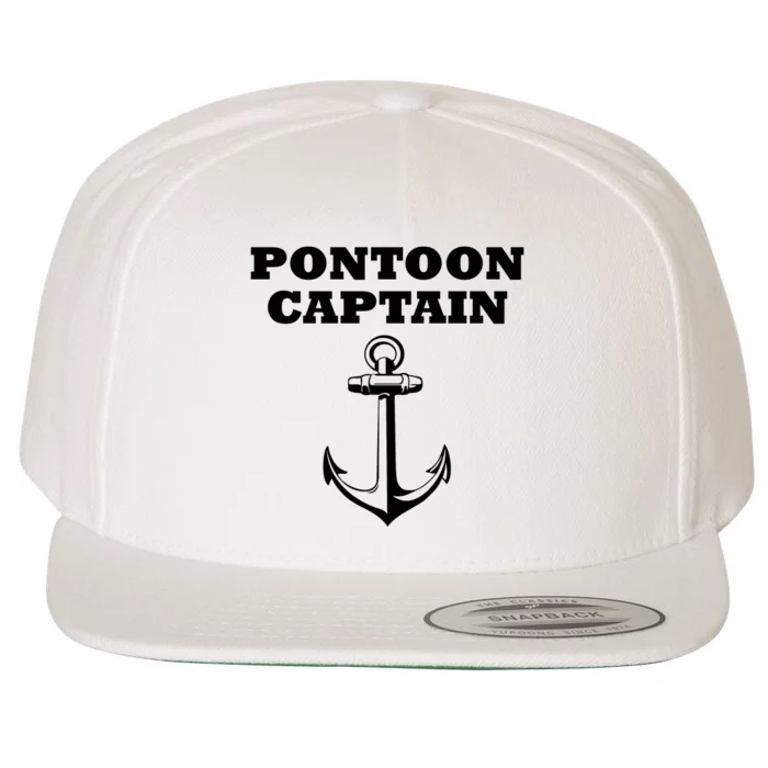 Pontoon Captain Funny Pontoon Wool Snapback Cap