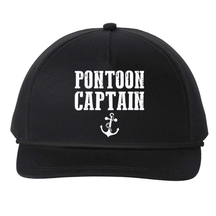 Pontoon Captain Funny Pontoon Snapback Five-Panel Rope Hat