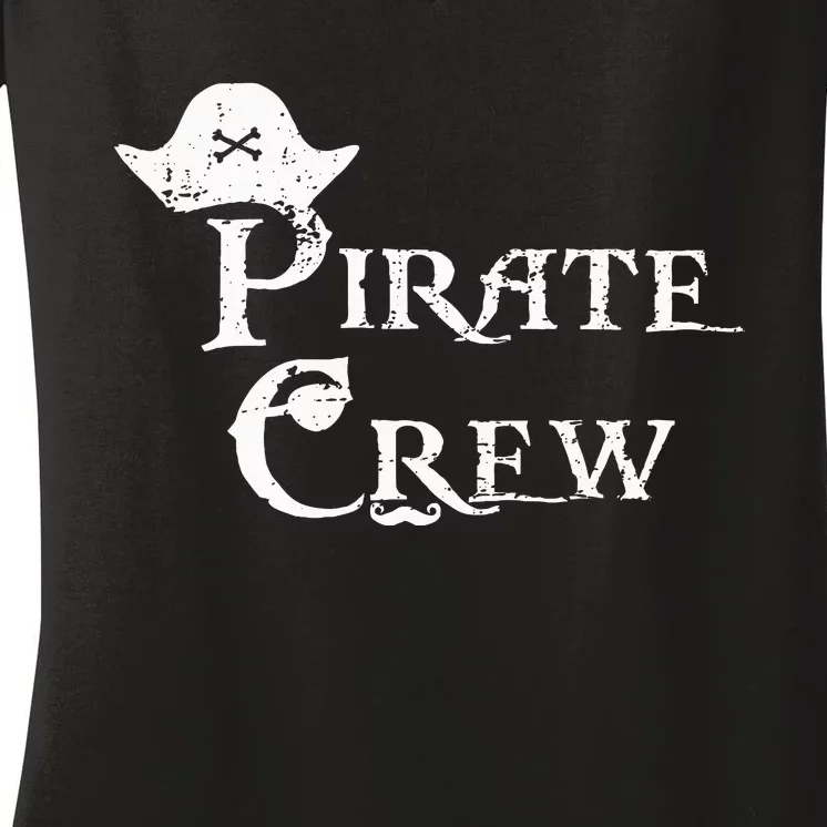 Pirate Crew Funny Halloween Costume Women's V-Neck T-Shirt