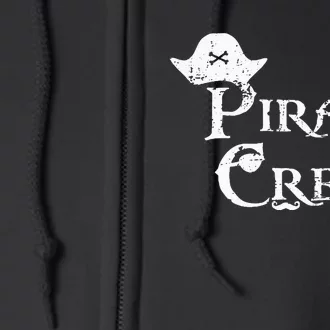 Pirate Crew Funny Halloween Costume Full Zip Hoodie