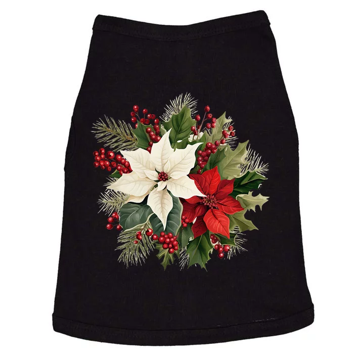 Poinsettia Christmas Flower Doggie Tank