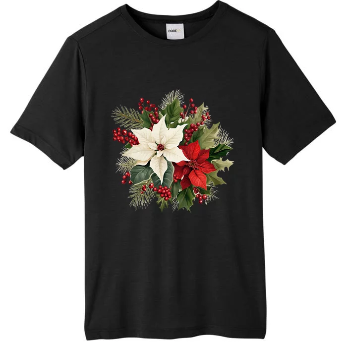 Poinsettia Christmas Flower ChromaSoft Performance T-Shirt