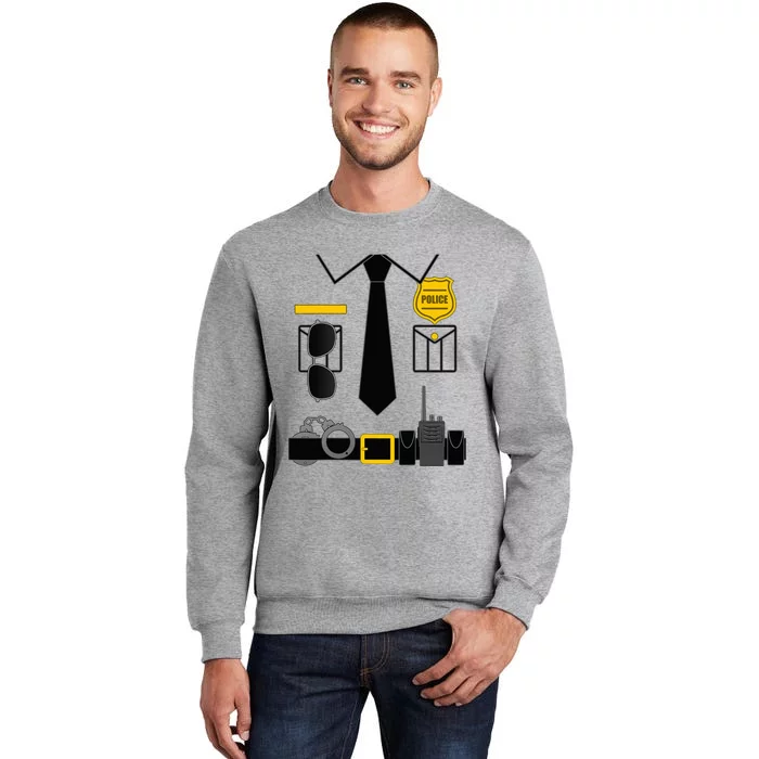 Police Costume For Kids & Adults Halloween Police Officer Tall Sweatshirt