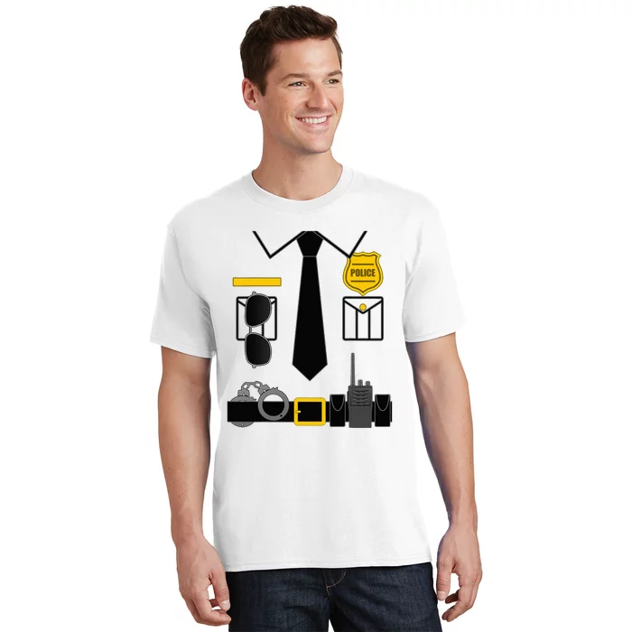 Police Costume For Kids & Adults Halloween Police Officer T-Shirt